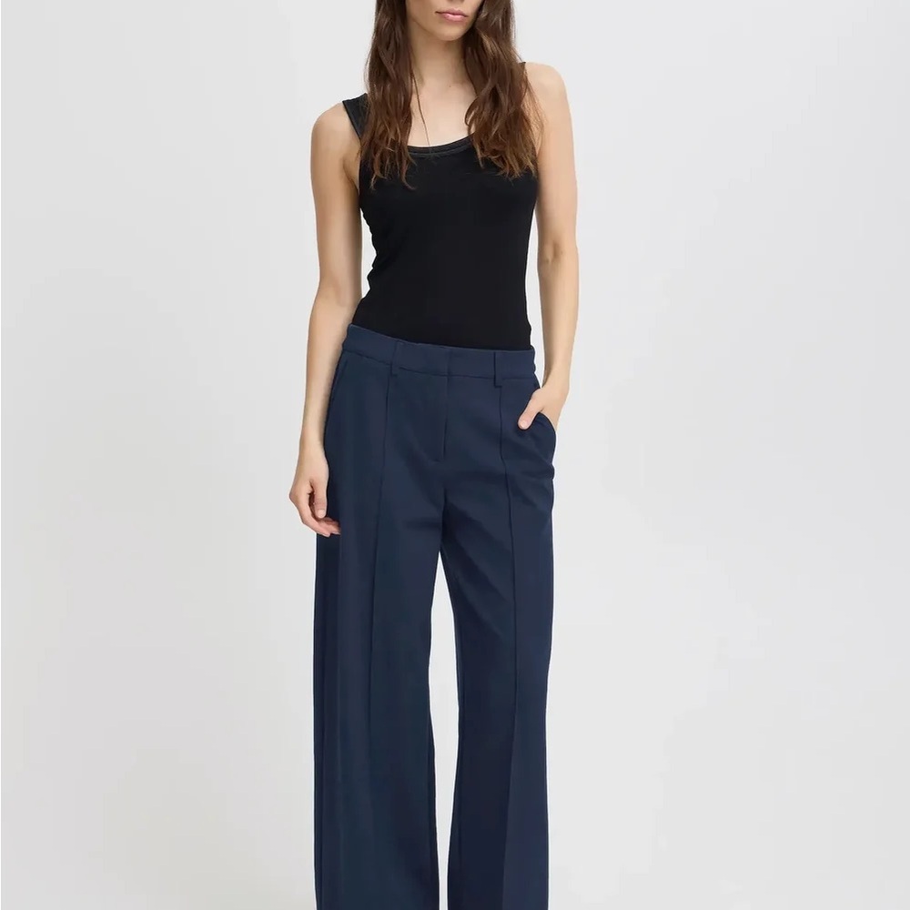 NEW! ICHI IHKATE SUS OFFICE Wide leg trousers